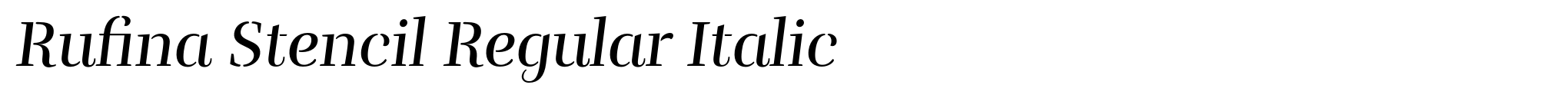 Rufina Stencil Regular Italic image